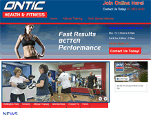 Tablet Screenshot of onticfitness.com.au